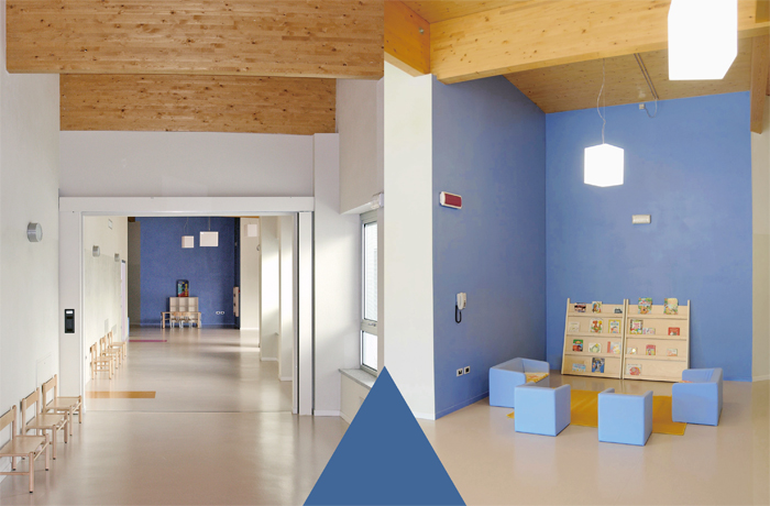 Progetto CMF in architettura di edificio scolastico, migliorando l’interazione naturale tra i bambini e lo spazio